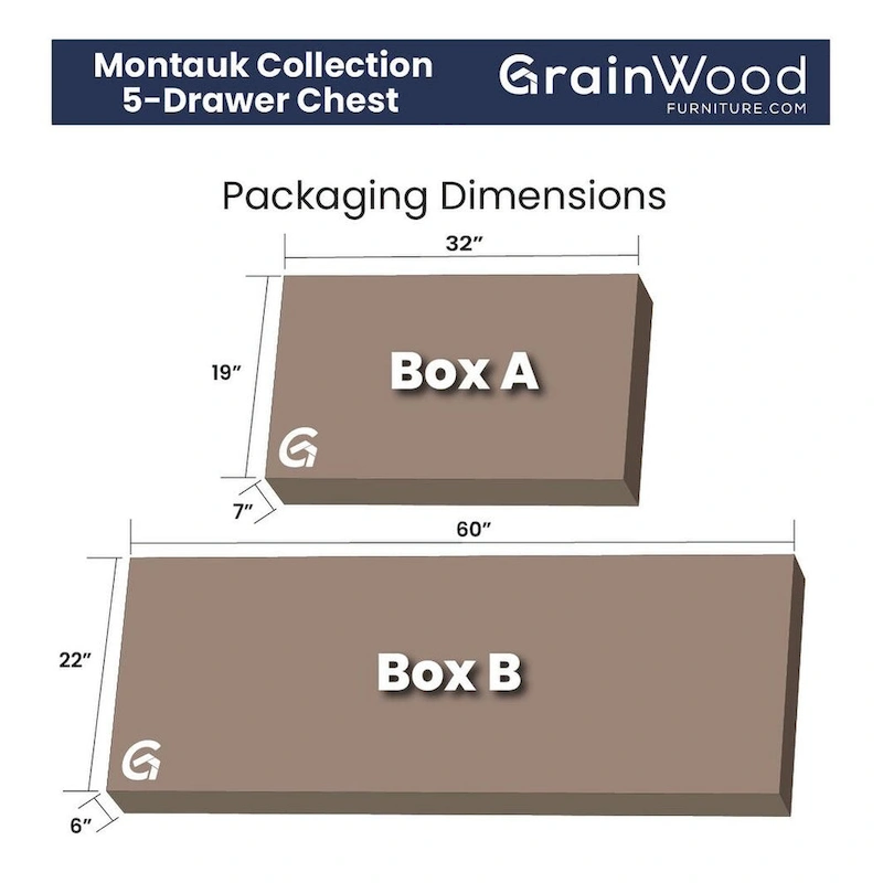 Grain Wood Furniture Montauk 5-drawer Solid Wood Chest