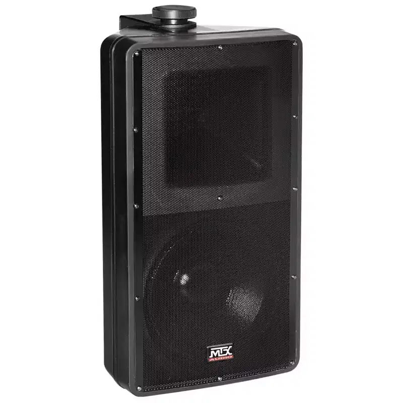 MTX Audio AW82-B 8 Inch 2-Way All-Weather Outdoor Speaker, Wall Mount, Black