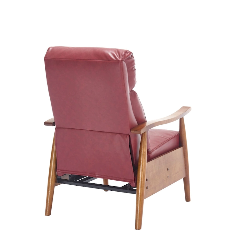 Wine Red 26.38 Adjustable Chaise Lounge Chair