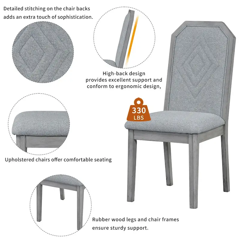 Bala Farmhouse 7-Piece Dining Sets by GDFStudio