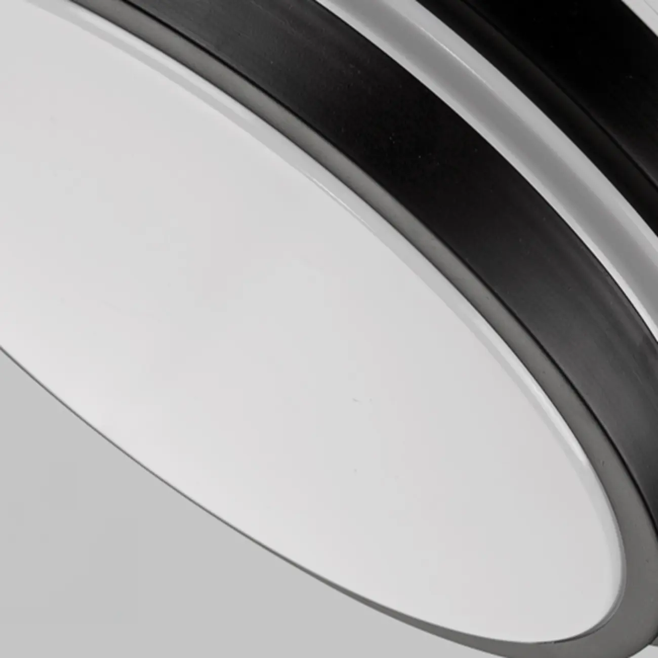 Industrial Black Round Warm LED Flush Mount Ceiling Light