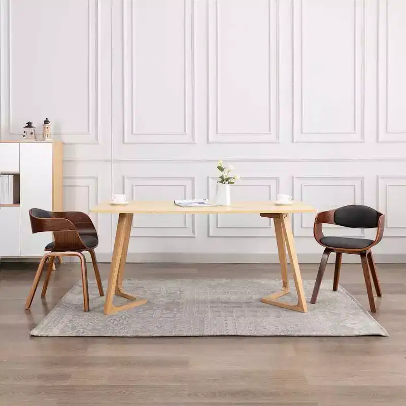 vidaXL Dining Chair Set of 2 Gray