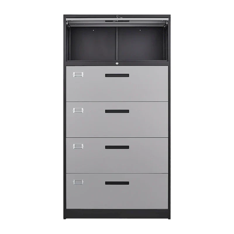 4-Drawer Lateral File Cabinet with Lock