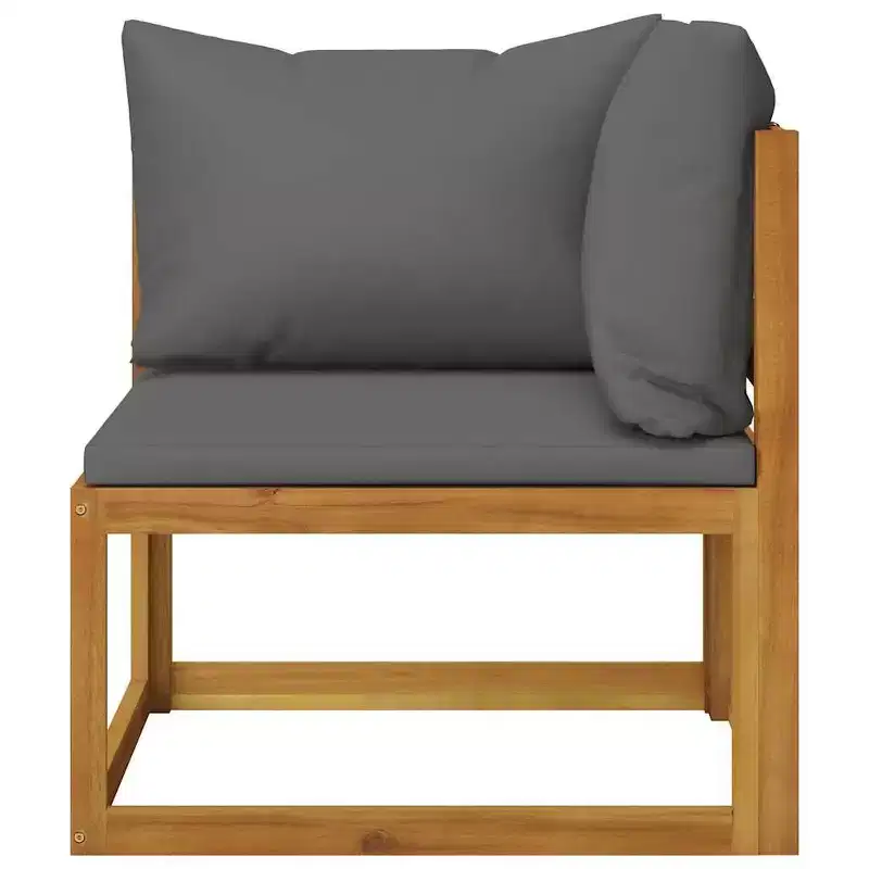 vidaXL Modular Garden Lounge Set with Cushions in Solid Acacia Wood