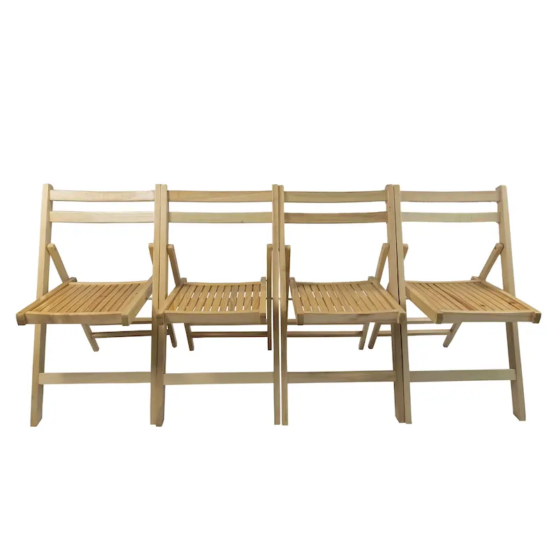 Wood Folding Chair Set of 4