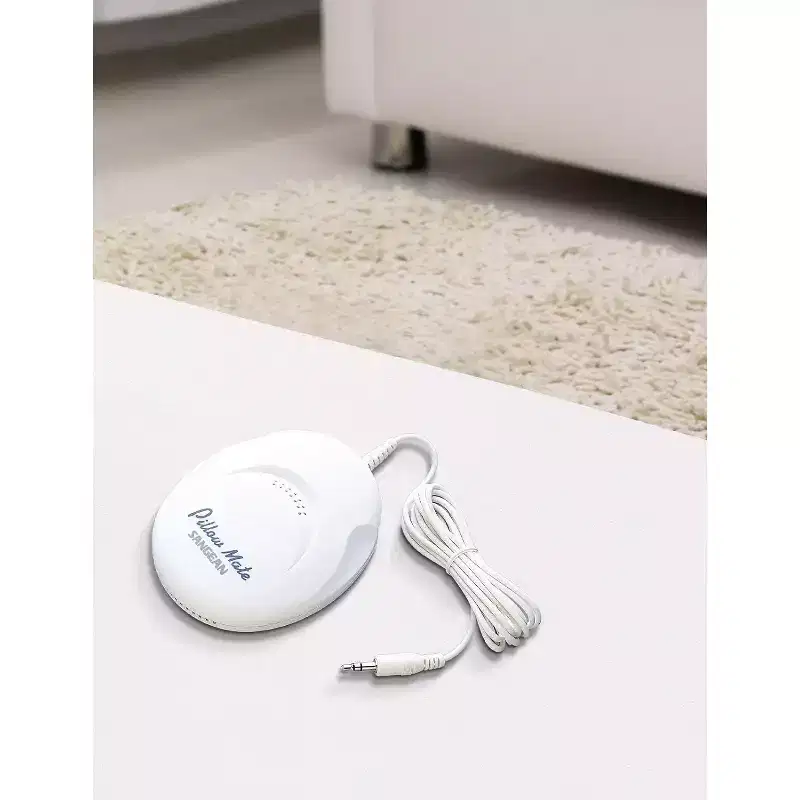 Sangean PS-100 Pillow 3.5mm Aux Portable Speaker with 3.5mm Aux Compatibility Ultra-Thin Design and Enhanced Personal Audio Performance White.