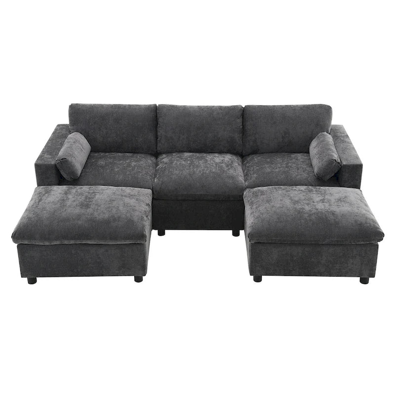 Merax 5 Seat U Shaped Sleeper Couch Set