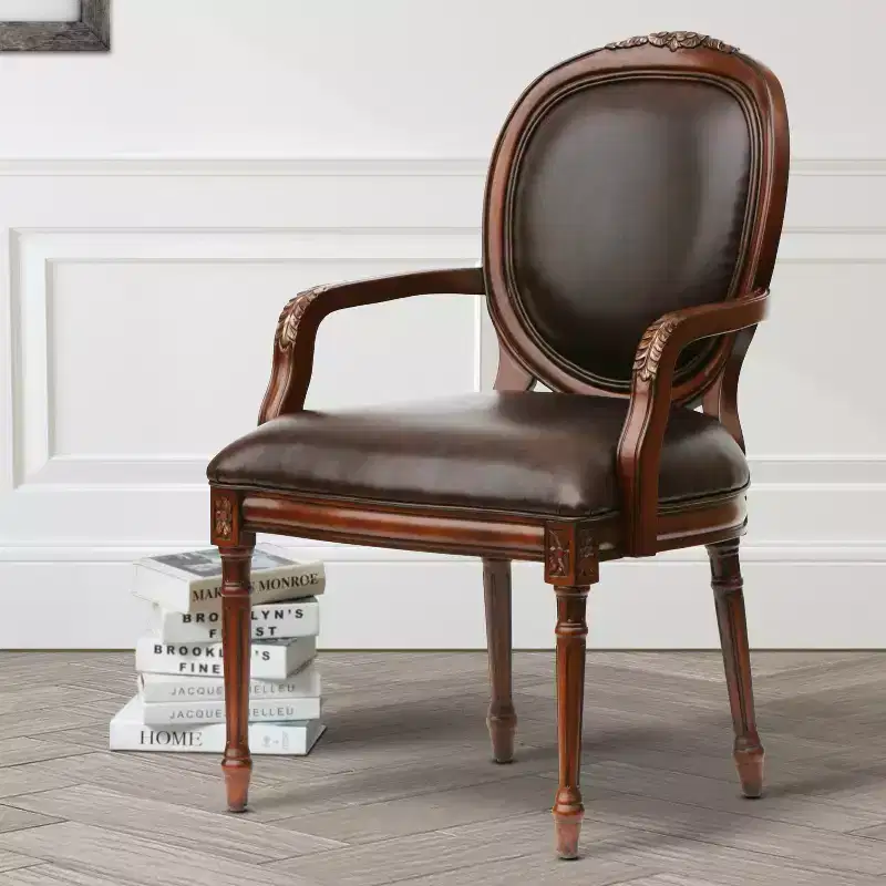 Comfort Pointe Bradford Leather Arm Chair Brown: Upholstered, Traditional Design, Wood Frame, Foam Fill