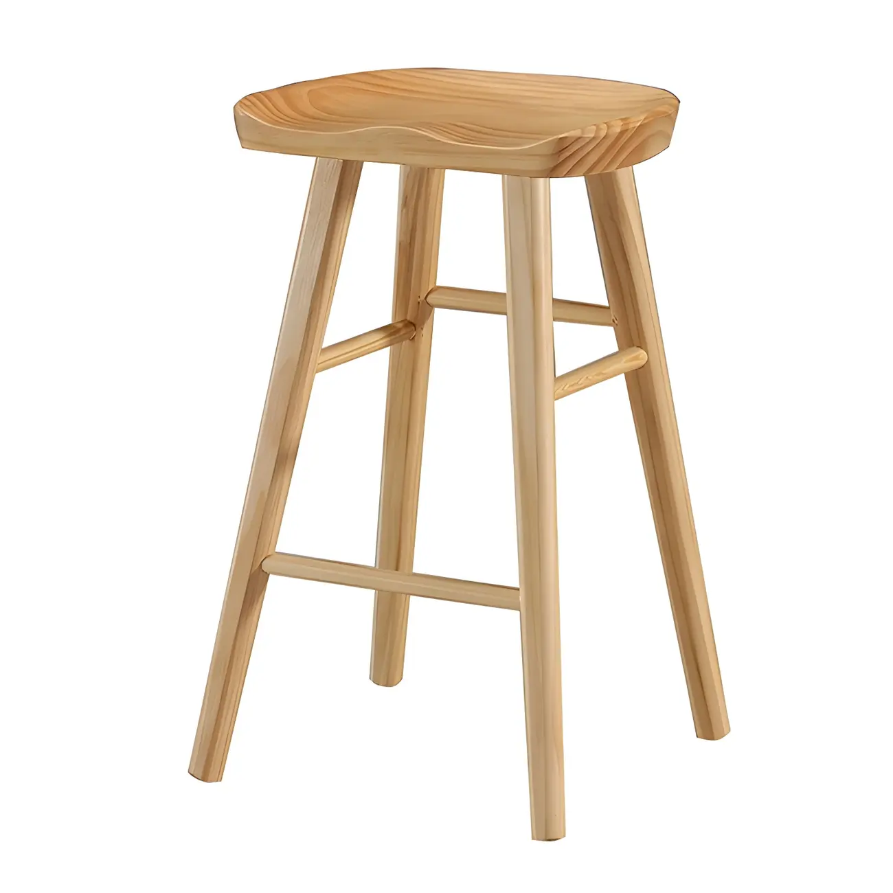 Rustic Saddle Backless Bar Stool Counter Height