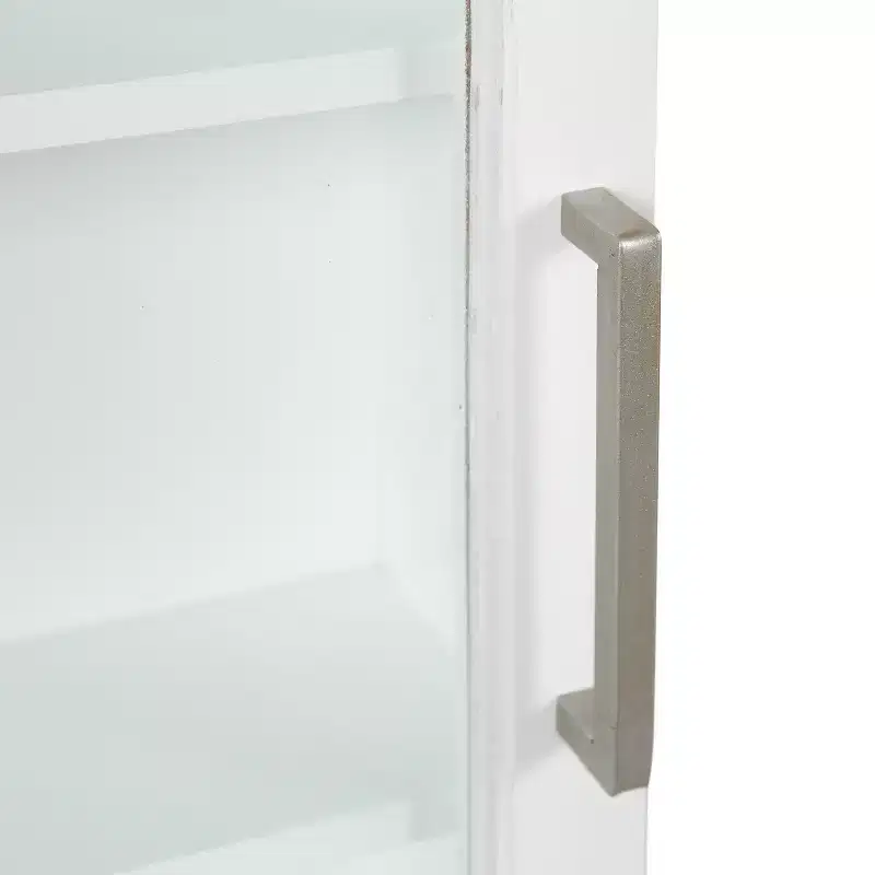 Kate and Laurel Arcott Arch Wall Cabinet, 16x7x24 White