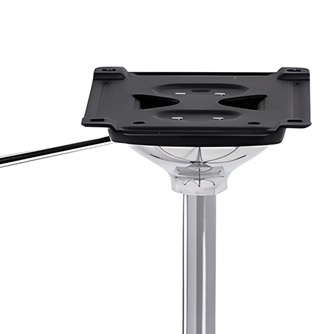 Modern Black Leather Metal Adjustable Swivel Office Chair