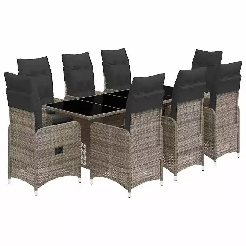 vidaXL Bistro Set PE Rattan 6-seater Bistro Set Rectangular
