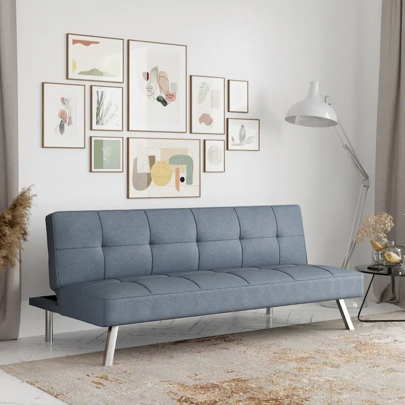 Convertible Sofa with Finger Guard – Sofa, Lounger & Full-Size Bed
