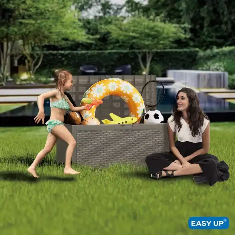 Chic Crate - 100 Gallon Water Resistant Resin Lockable Deck Box