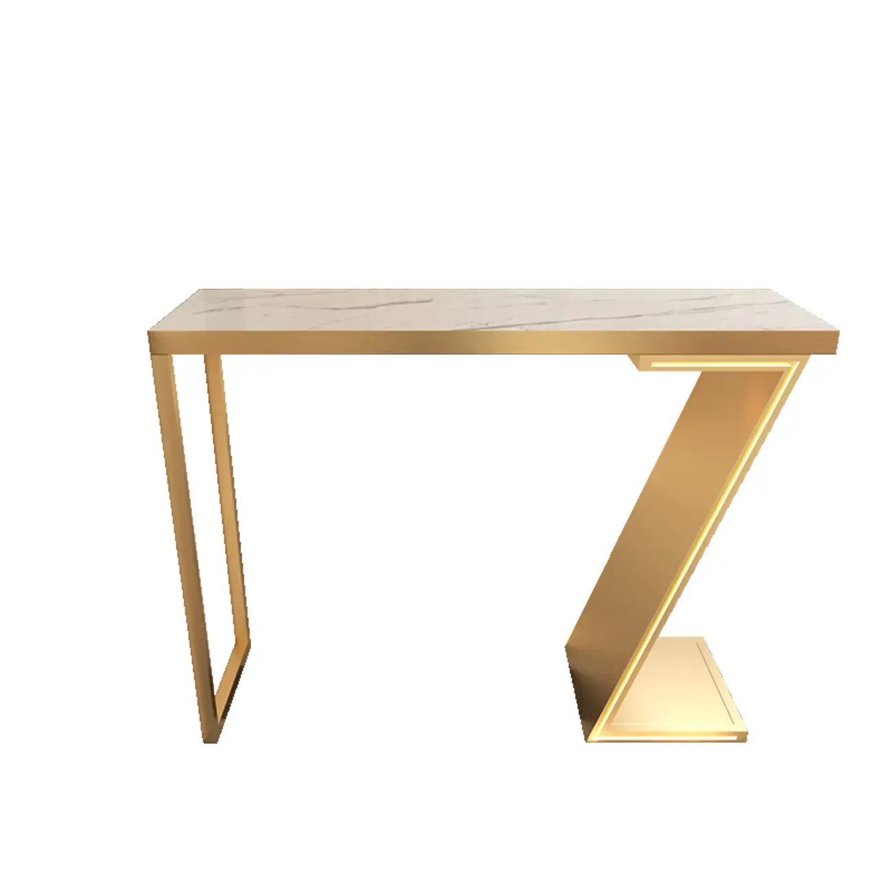 Modern Stone Top Metal Bar Tables