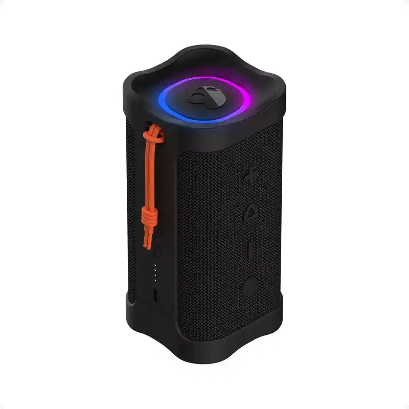 Skullcandy Terrain 2 Wireless Bluetooth Speaker, IPX7 Water Resistant, 14H Battery, Multi-Link, LED Light Show, Portable, Black