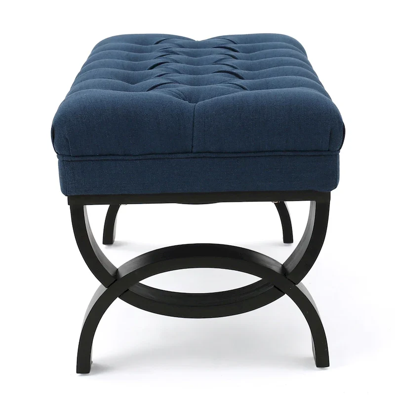 Scarlette Tufted Fabric Ottoman Bench by Christopher Knight Home - 41.00 L x 17.25 W x 16.75 H