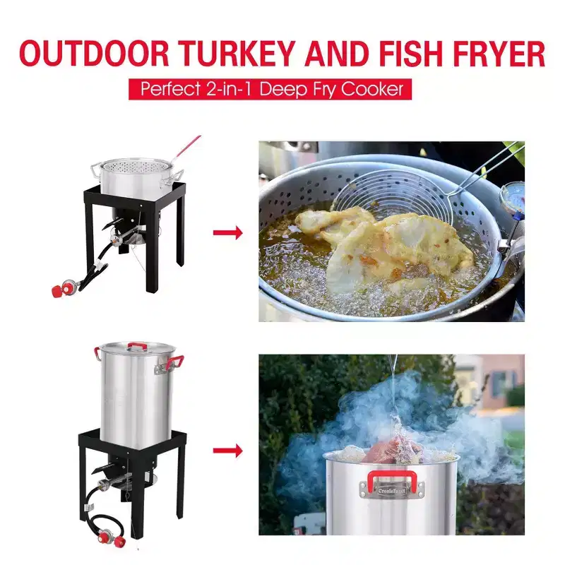Creole Feast 30qt Aluminum Turkey Fryer Boiler Kit TFK-TG-3001TG