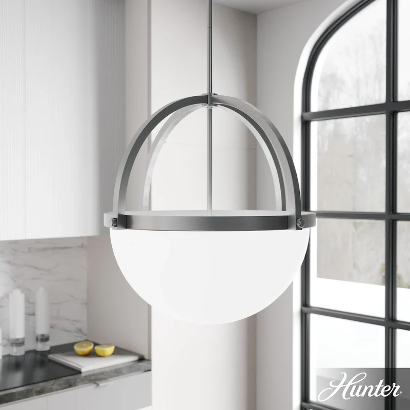 Hunter Wedgefield 4-Light Pendant - Dining Room, Entry - Geometric - Transitional, Contemporary