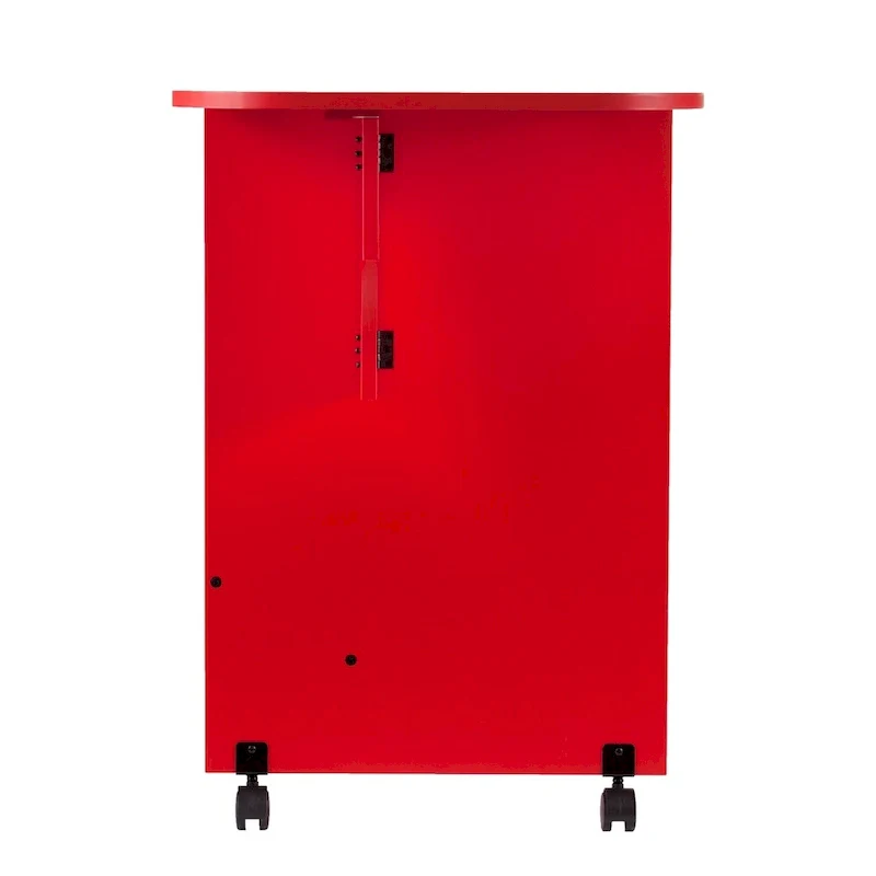 SEI Furniture Eastwick Farmhouse Red Foldable Rolling Sewing Table/ Craft Station