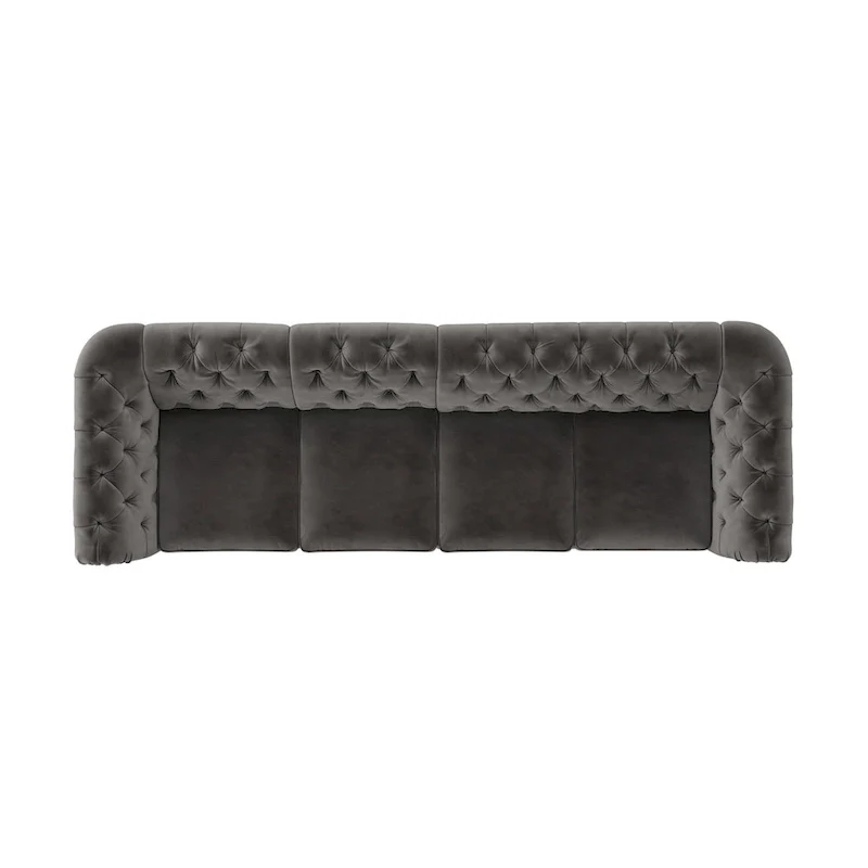 Knightsbridge Grey Extra Long Chesterfield Sofa by iNSPIRE Q Artisan
