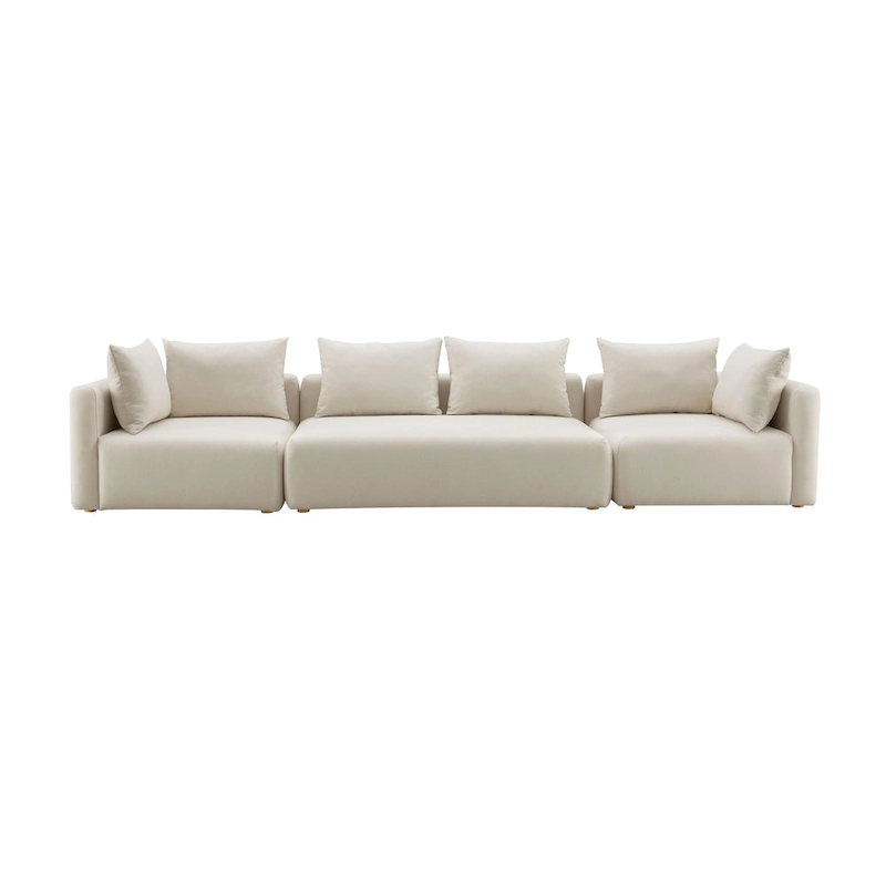 Hangover Cream Upholstered 145 Long Sofa