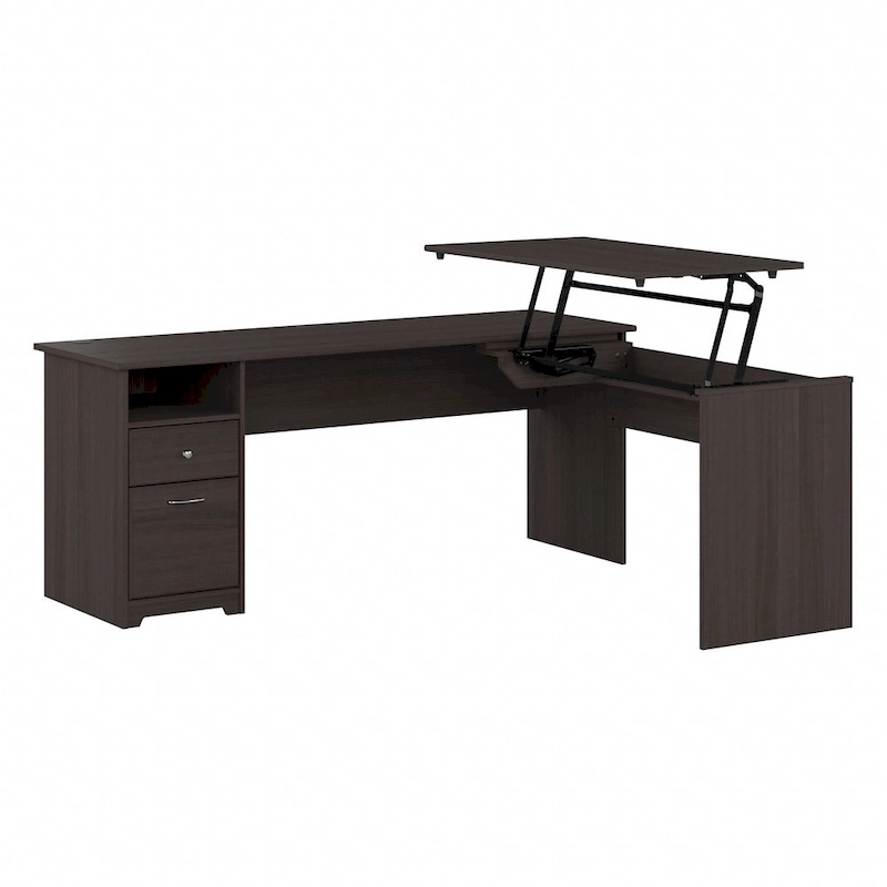 72W 3-position L-shaped Sit to Stand Desk by Bush Furniture