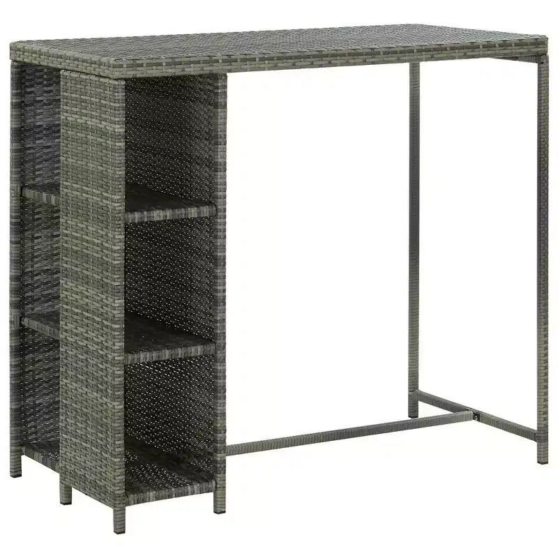vidaXL Garden Bar Set Poly rattan Medium Removable Covers