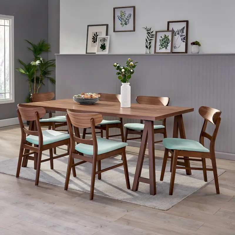 Idalia Mid-Century Modern 7 Piece Dining Set by Christopher Knight Home