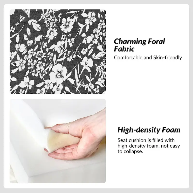 Falk Upholstered Farmhouse Armless Chair with Slipcover and Solid Wood Legs by HULALA HOME