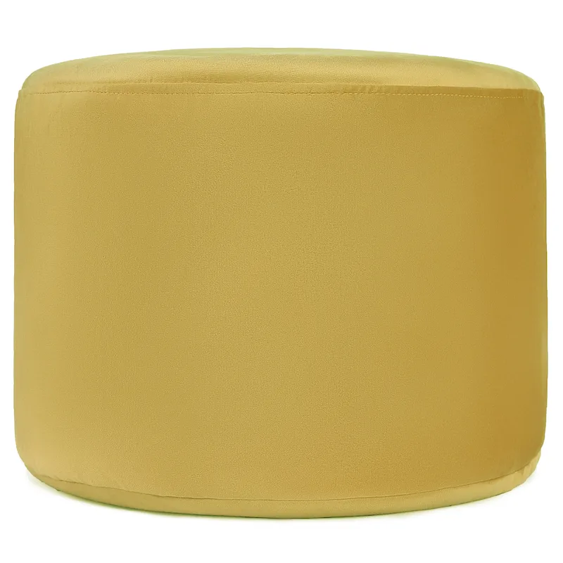 Round Velvet Pouf Ottoman – Multiple Colors – Single Seat