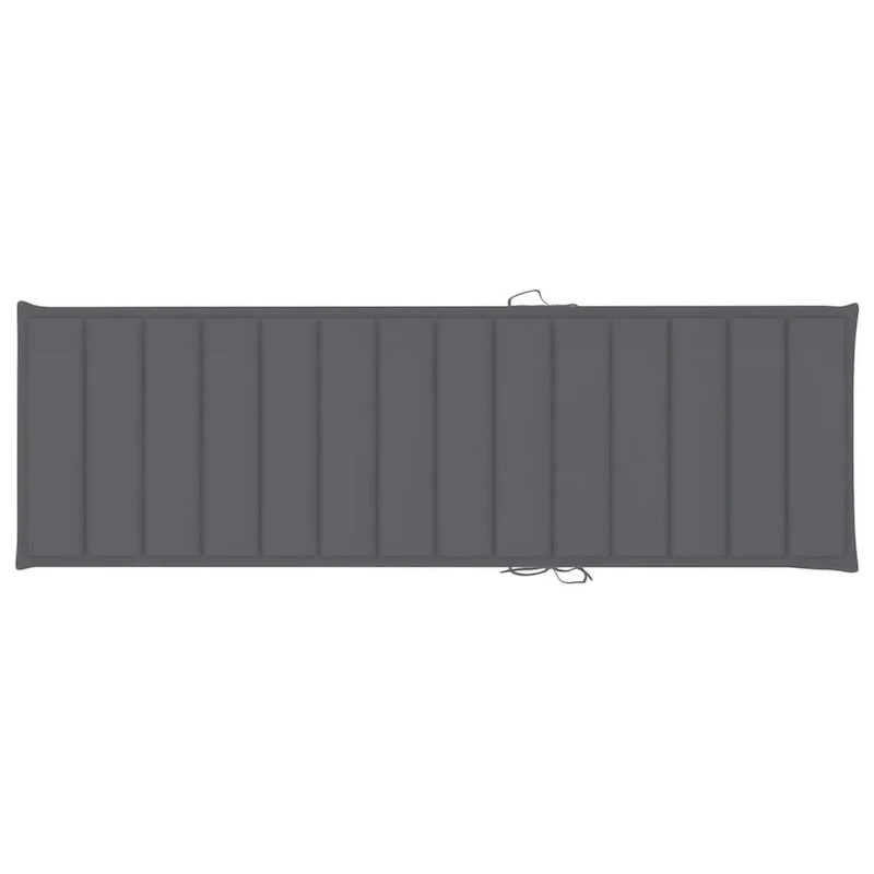 vidaXL Patio Sun Lounger with Cushion Solid Acacia Wood - 78.7  x 26.8  x 11.8