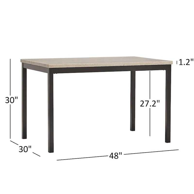 Darcy Faux Marble Top Metal 5-Piece Dining Set by iNSPIRE Q Bold