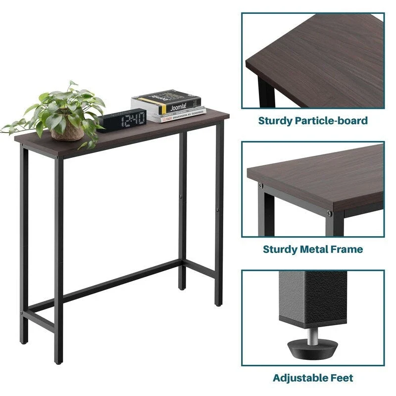 Narrow Console Table – Slim Entryway Table for Hallway, Bedroom, Living Room or Foyer