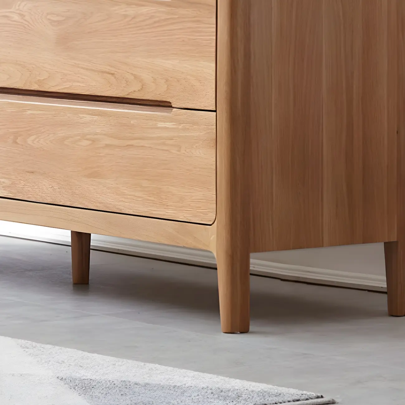 Traditional Natural Solid Wooden Double Dressers with Drawers