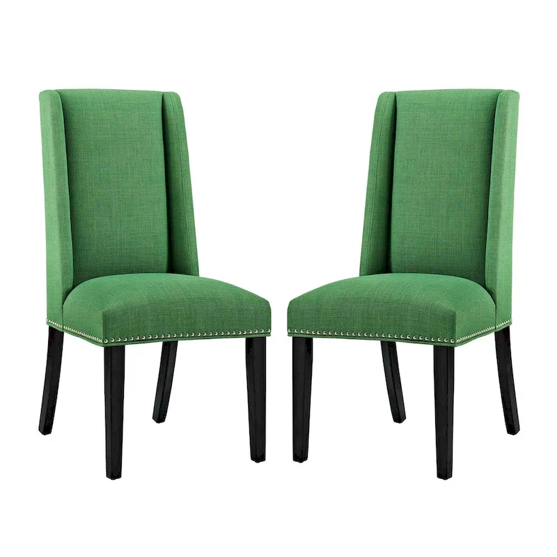Modway Baron Fabric Upholstered Dining Chairs (Set of 2)