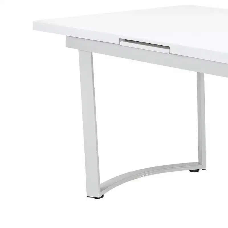 Palton 60-72" Dining Tables High Gloss White - Acme Furniture: Sleek Extendable Rectangle for 6