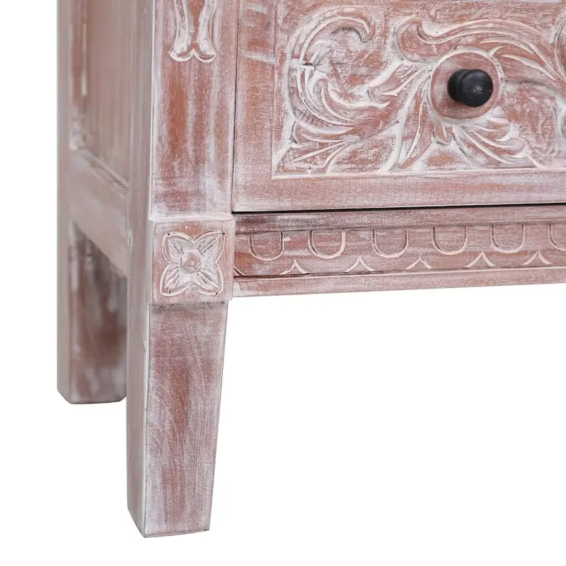 vidaXL Sideboard with 2 Drawers 35.4x11.8x23.6 Solid Mahogany Wood