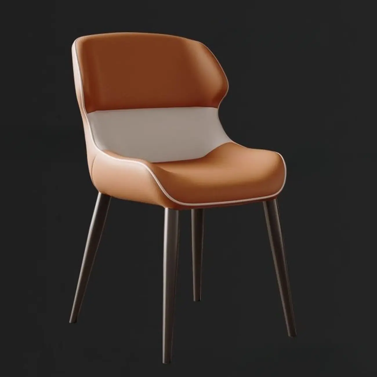 Modern Faux Leather Full Back Dining Chair