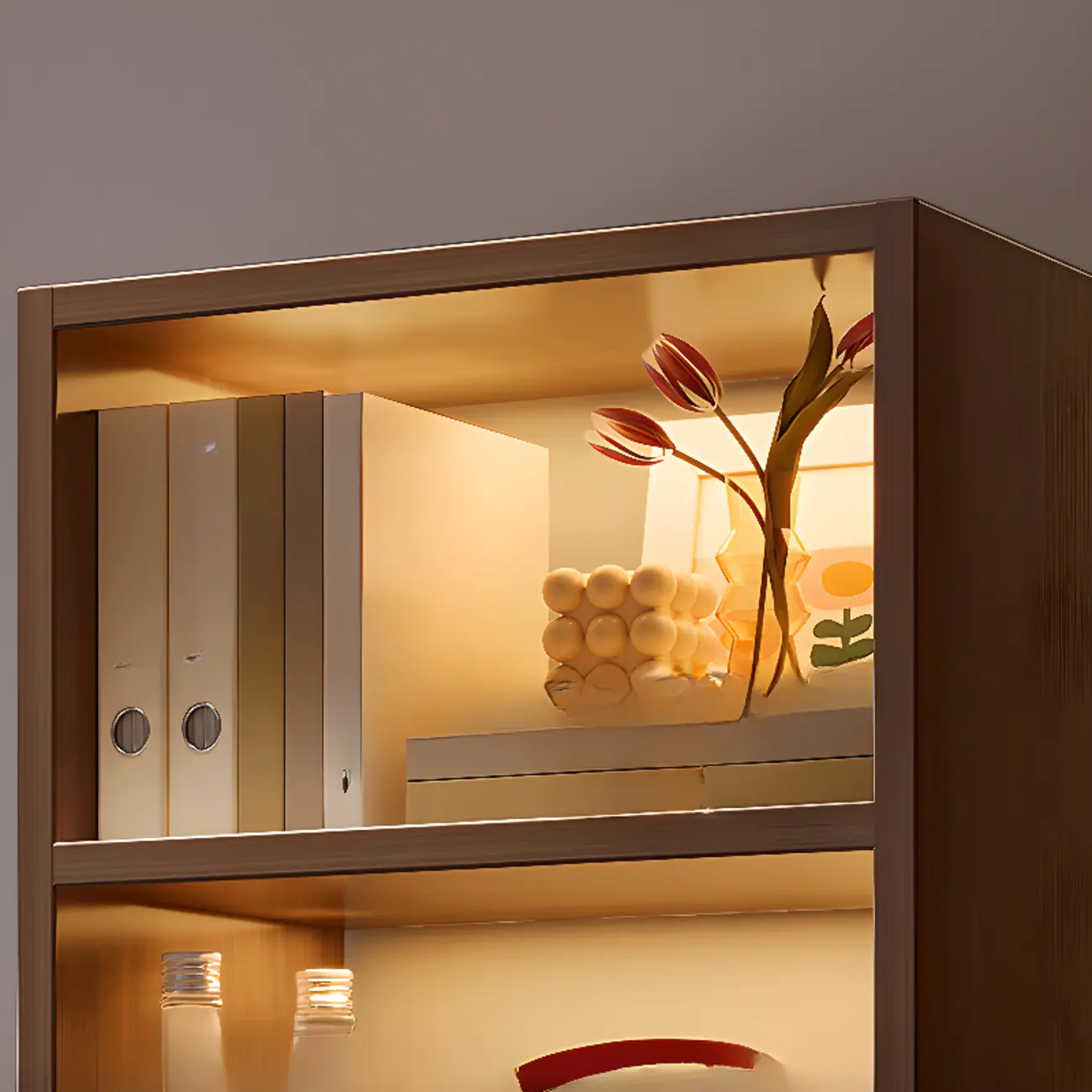 Modern Rectangular Bookshelf with Drawers