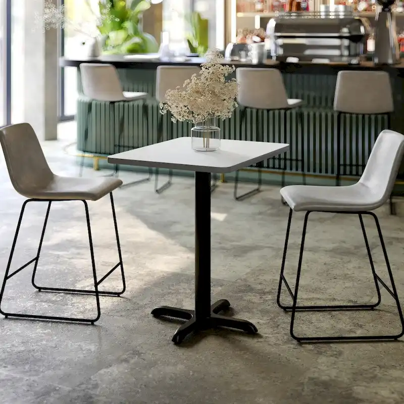 24 x 30 Rectangular Laminate Table Top with 22 x 22 Table Height Base - 24W x 30D x 31.125H