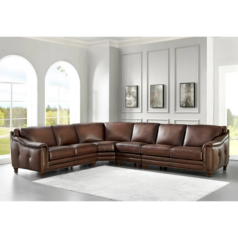 Hydeline Belfast Top Grain Leather L Shape Sectional - L-Piece