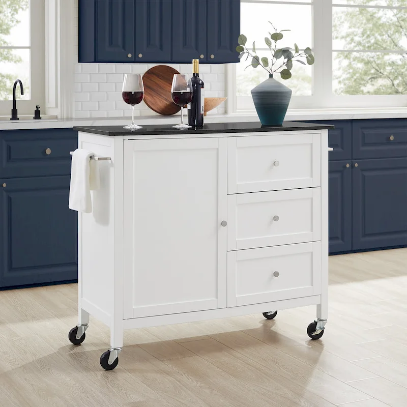 Crosley Soren Granite Top Kitchen Island/Cart - 18.13d x 42.13w x 37.5h