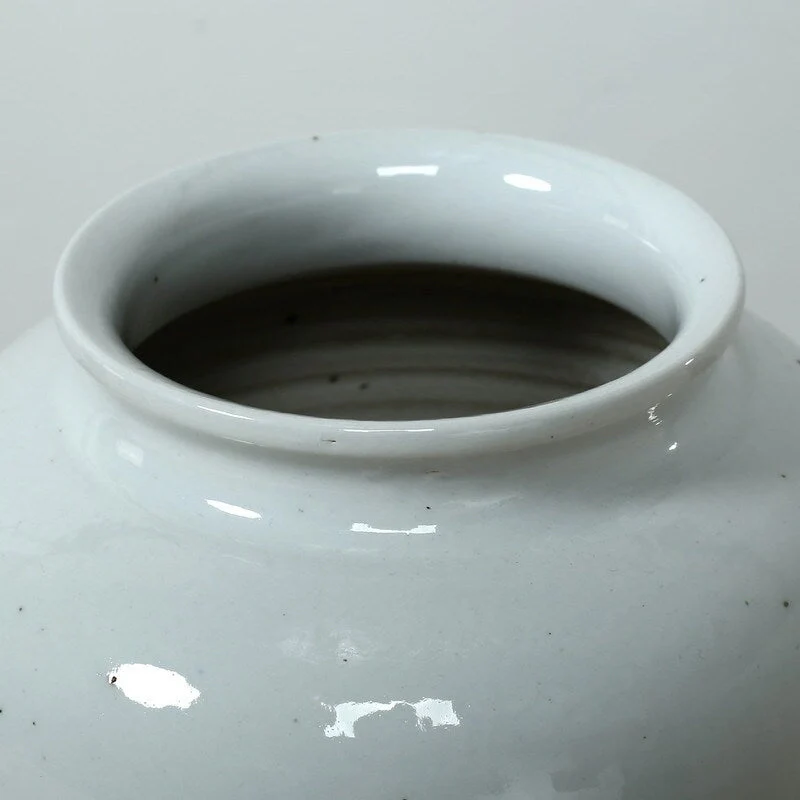 9  Wide Clara Round Vase with Unglazed Base