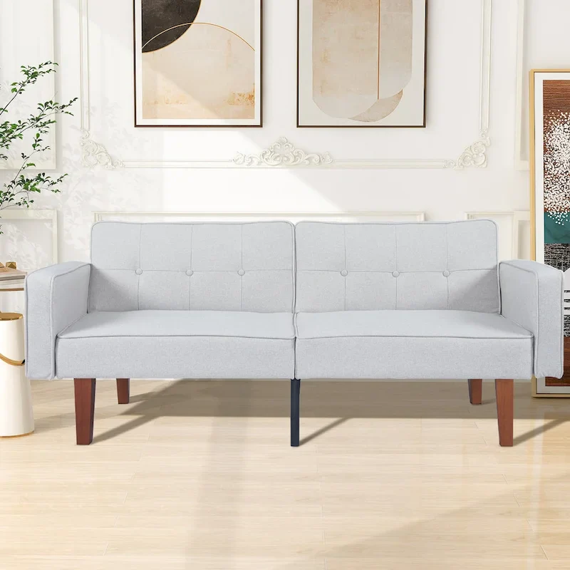 Futon Sofa Bed with Memory Foam, Foldable Convertible Sleeper Daybed Loveseat