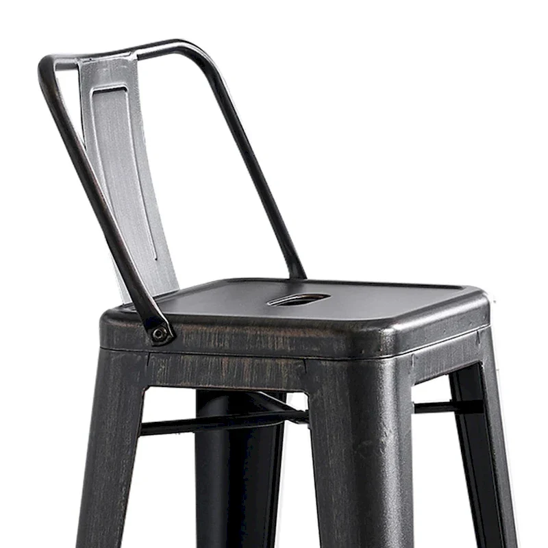 AC Pacific 30 Inch Metal Barstool Set of 2