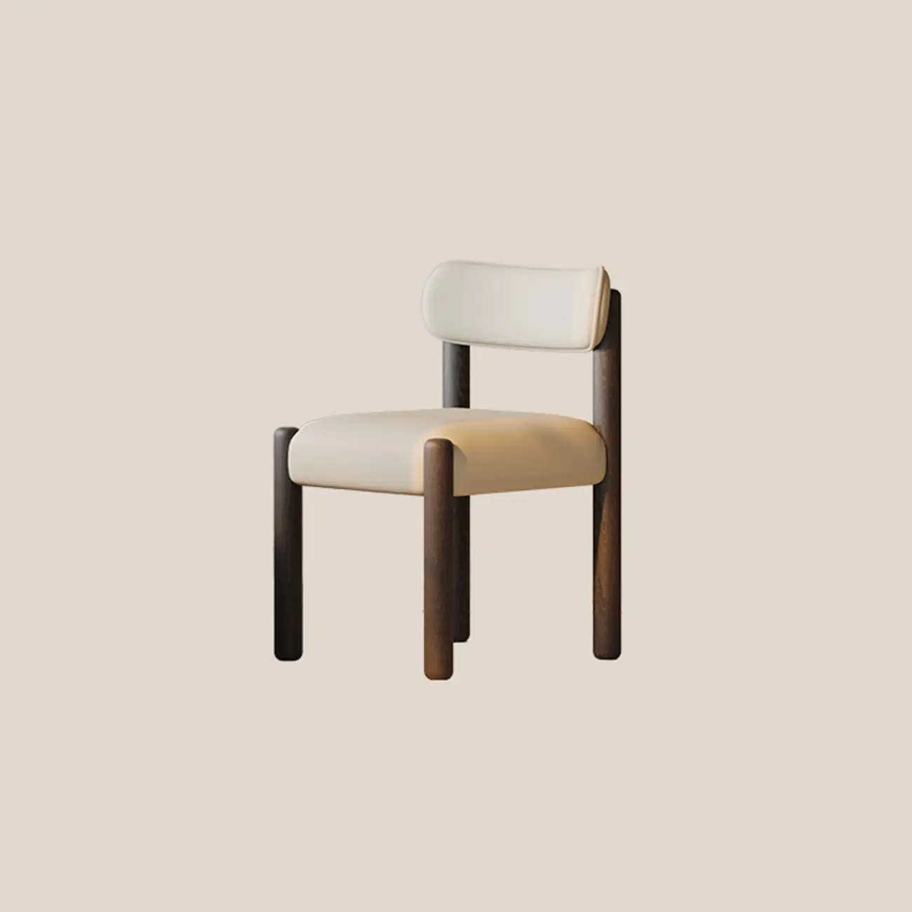 Modern Upholstered Fabric Wood Dining Chair