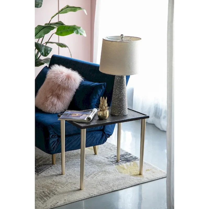 Two Tone Nesting Side Tables - Black/Gold