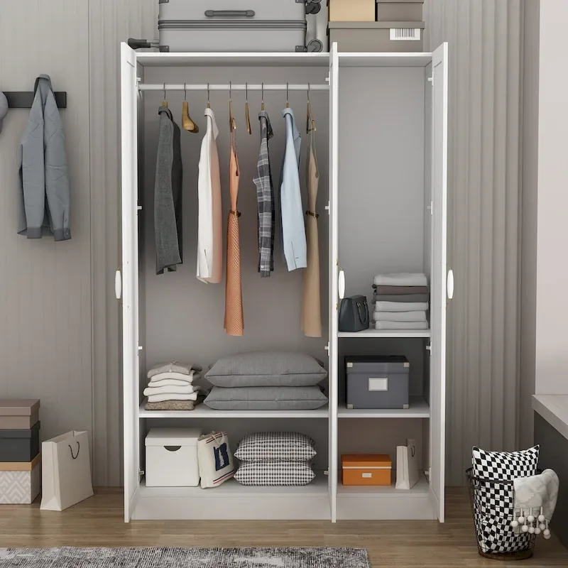 47.2 W Contemporary Modern Freestanding Wardrobe Armoire Closet