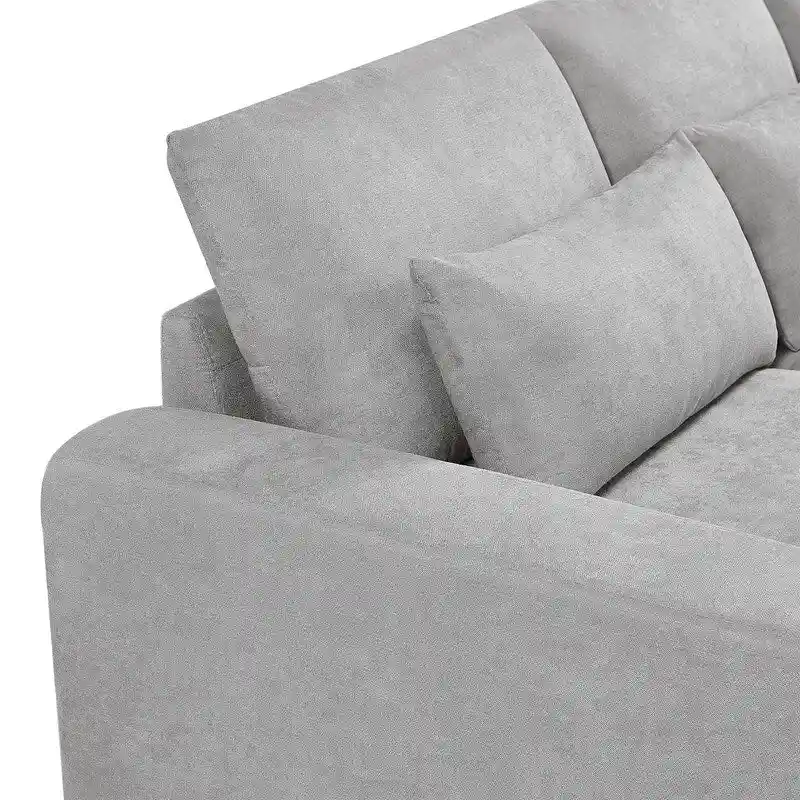 Modern L-Shape Sectional Sofa with Reversible Chaise